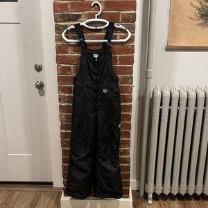 Kids Black Snow Bib Overalls